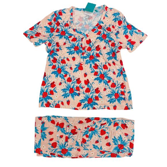 NWT Posh Peanut Size L (8/10) Strawberry Women's PJs - Picture 1 of 4